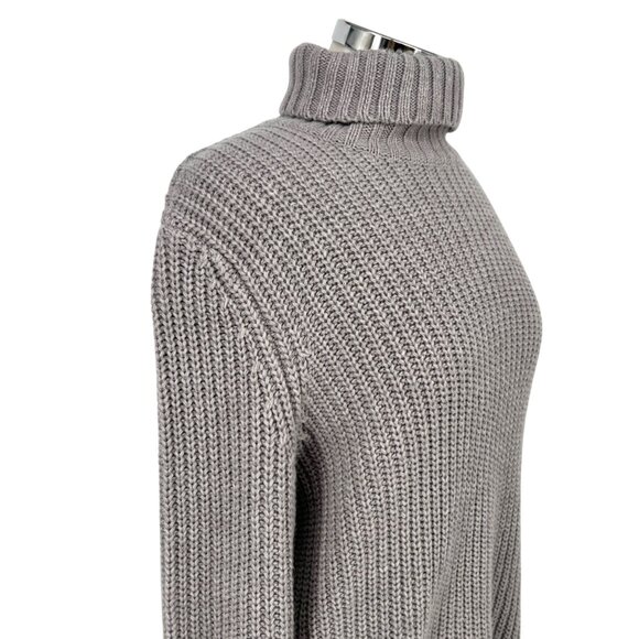 Bershka Chunky Turtleneck Sweater Gray Size Medium - Picture 4 of 10